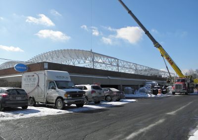 Welded Tube Truss Structure on Parking Deck, Dovetail Solar and Wind